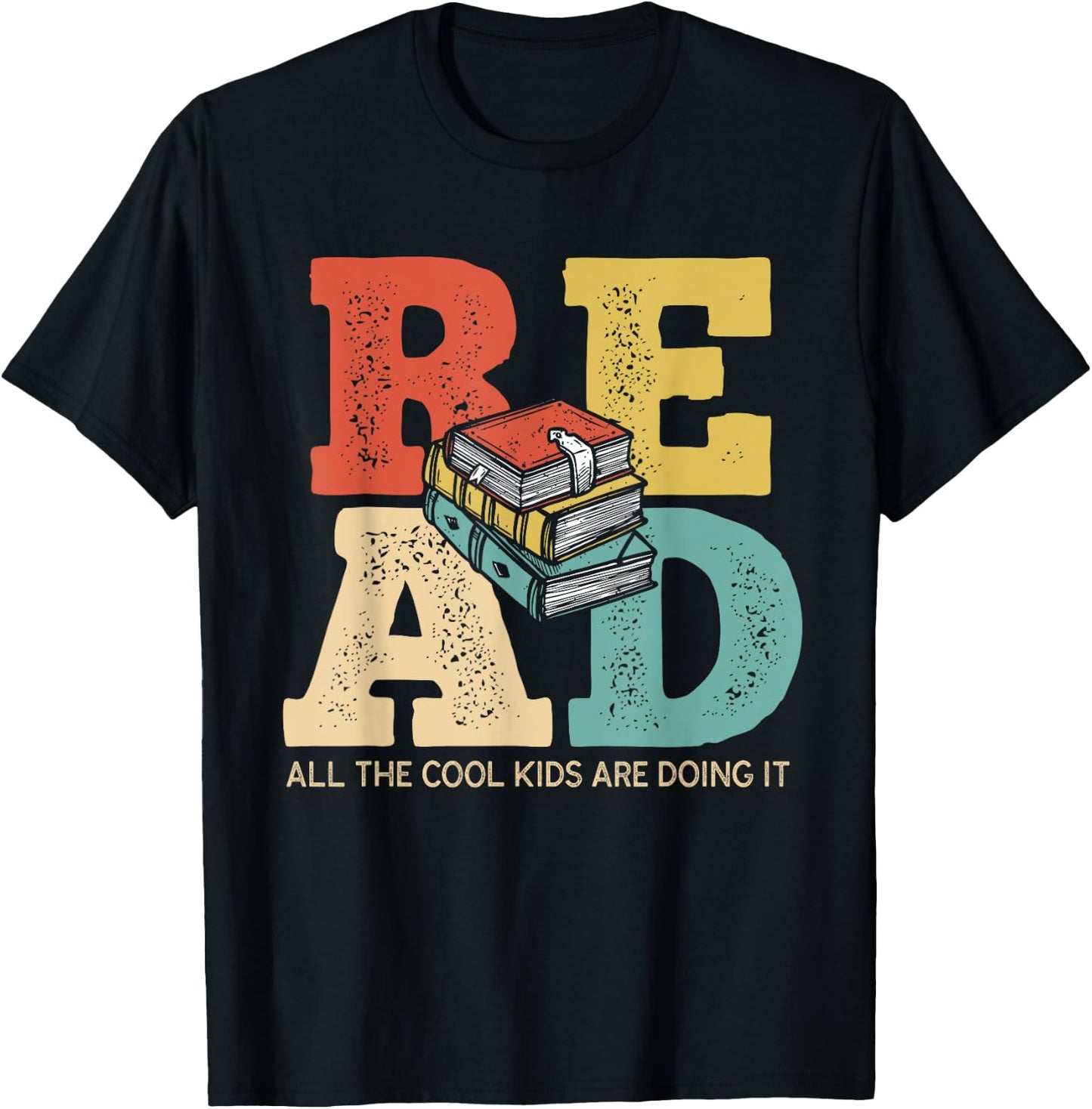 Book Lover Read All Cool Kids Are Reading Teacher Bookworm T-Shirt - T-Shirt | Black