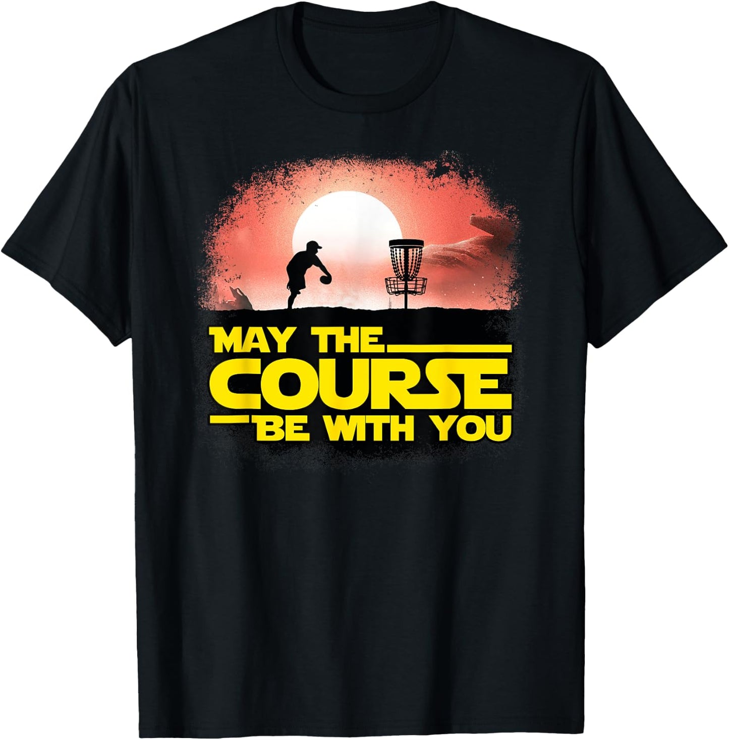 May The Course Be With You - Golf Gifts - Disc Golf T-Shirt - T-Shirt | Black