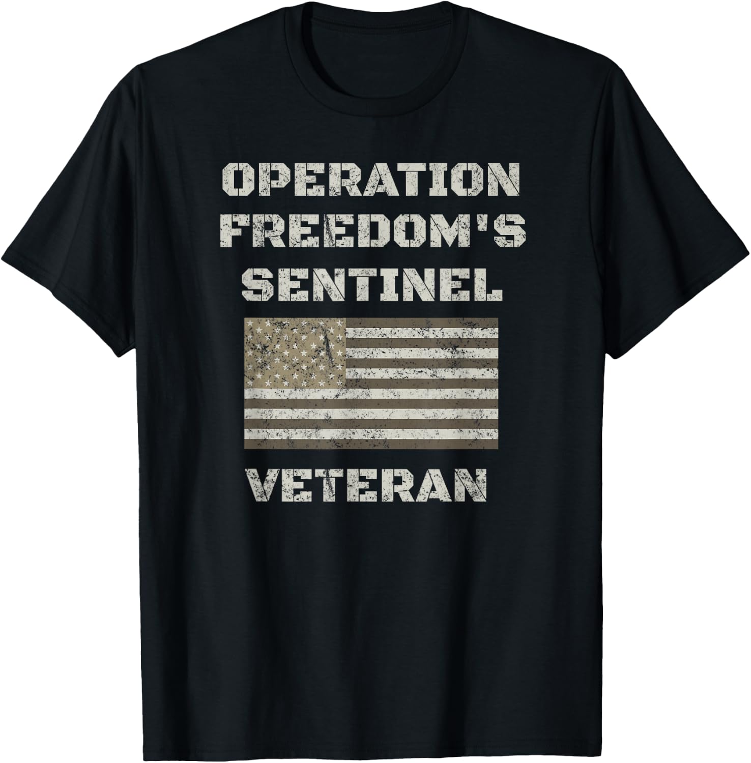Operation Freedom Sentinel Shirt | Afghanistan Veteran Shirt T-Shirt - T-Shirt | Black
