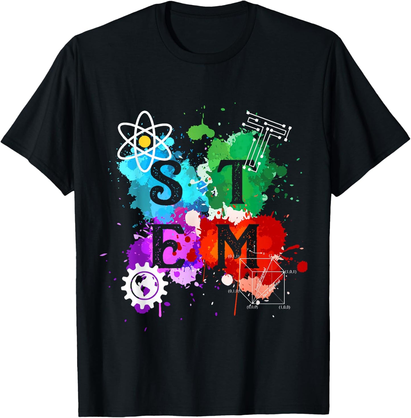 STEM Science Technology Engineering Math Teacher Gift Small T-Shirt - T-Shirt | Black