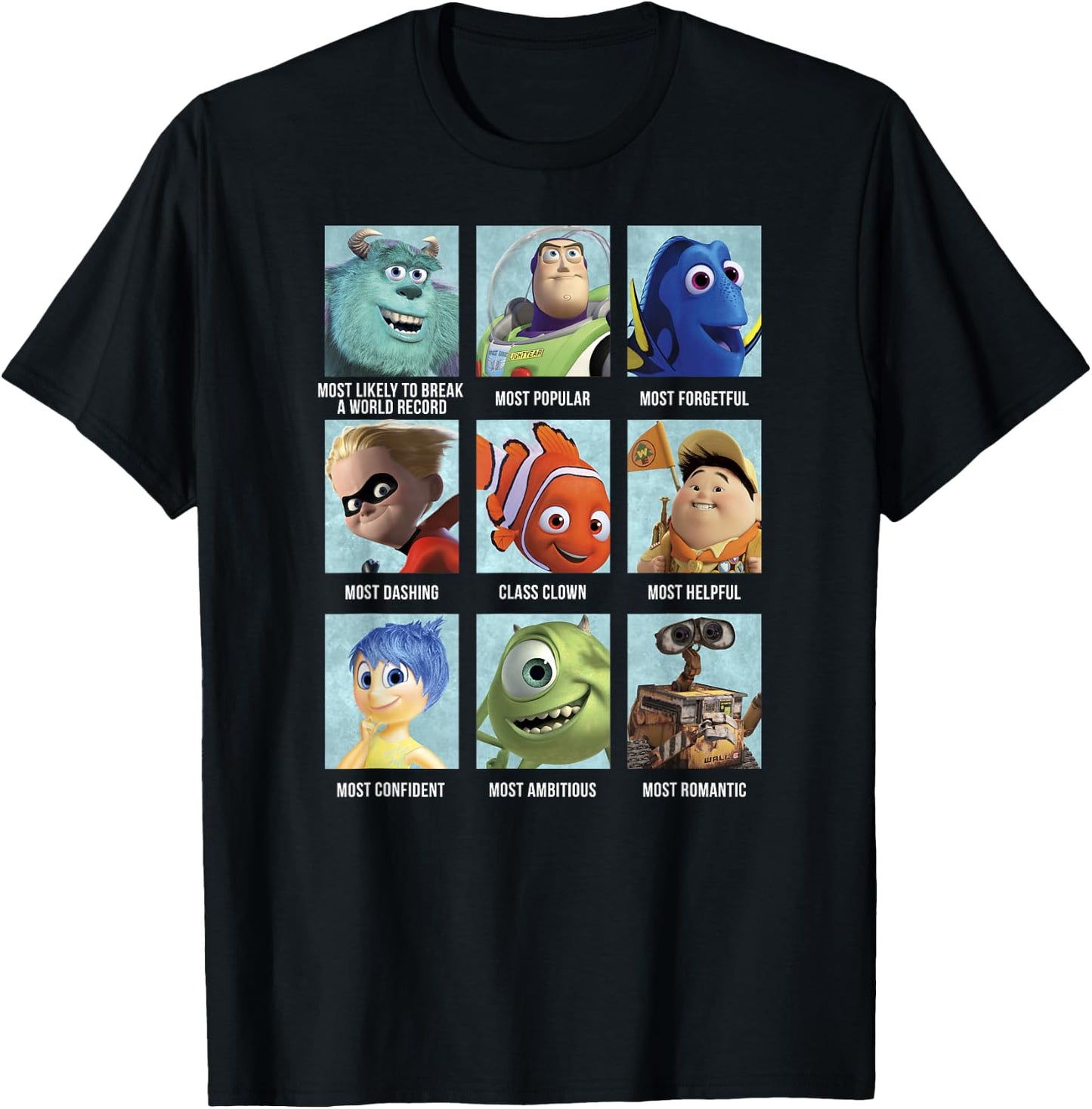 Disney Pixar Collection Movie Characters Best Of Class T-Shirt - T-Shirt | Black