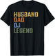 Husband Dad DJ Legend Fathers Day Disc Jockey T-Shirt - T-Shirt | Black