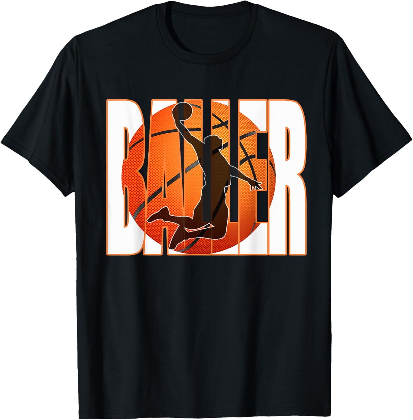 Men's Basketball Baller Shirt for Boys Or Teens T-Shirt - T-Shirt | Black