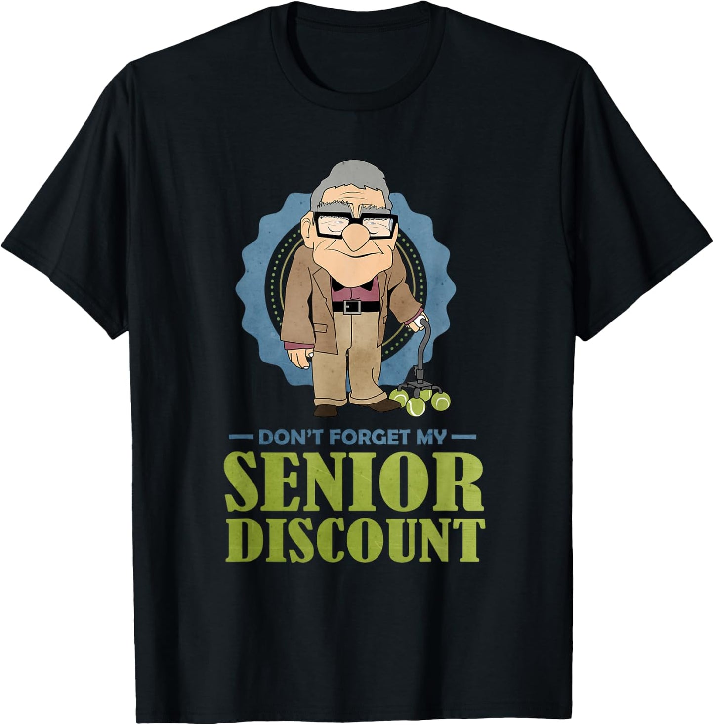 Senior Discount Grumpy Old Man T-Shirt - T-Shirt | Black
