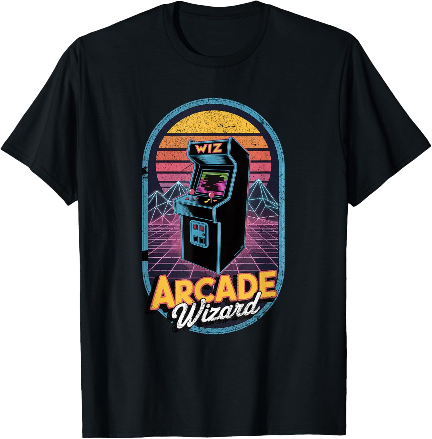 Arcade Wizard Retro Gaming 80s Style T-Shirt - T-Shirt | Black