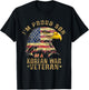 Proud Son Of A Korean War Veteran Vintage Distressed Eagle T-Shirt - T-Shirt | Black
