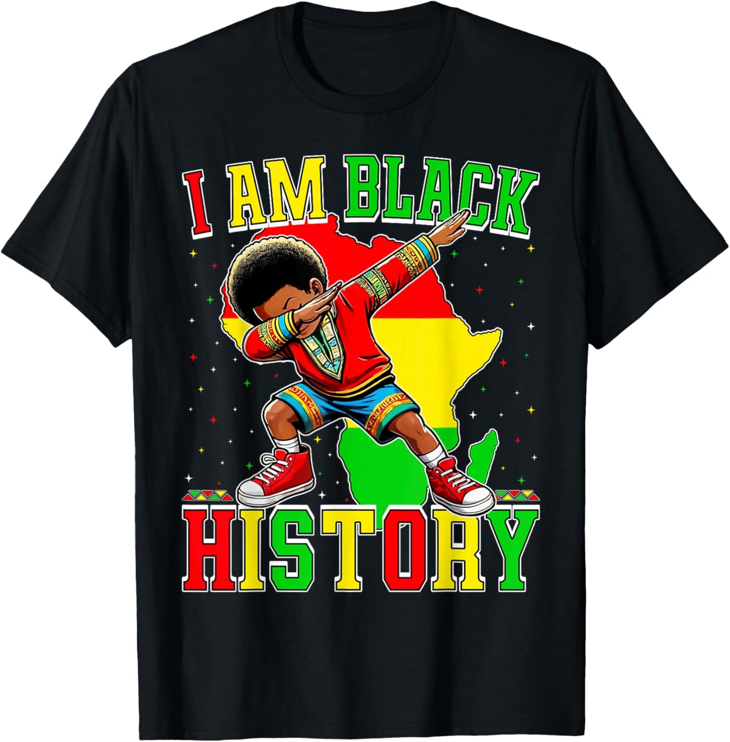 I Am Black History Dabbing Kid Black History Month Kids Boys T-Shirt - T-Shirt | Black