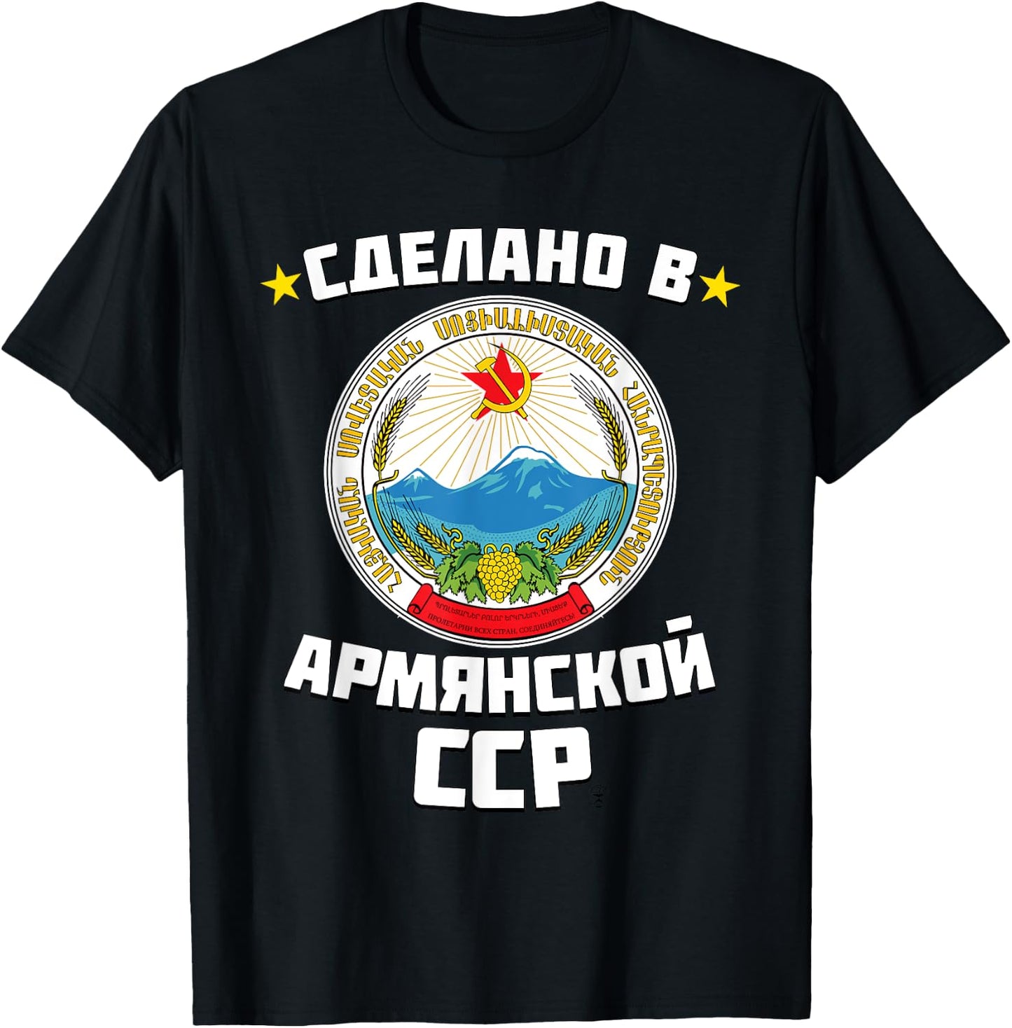 Armenian Soviet Socialist Republic Born in Soviet Armenia T-Shirt - T-Shirt | Black