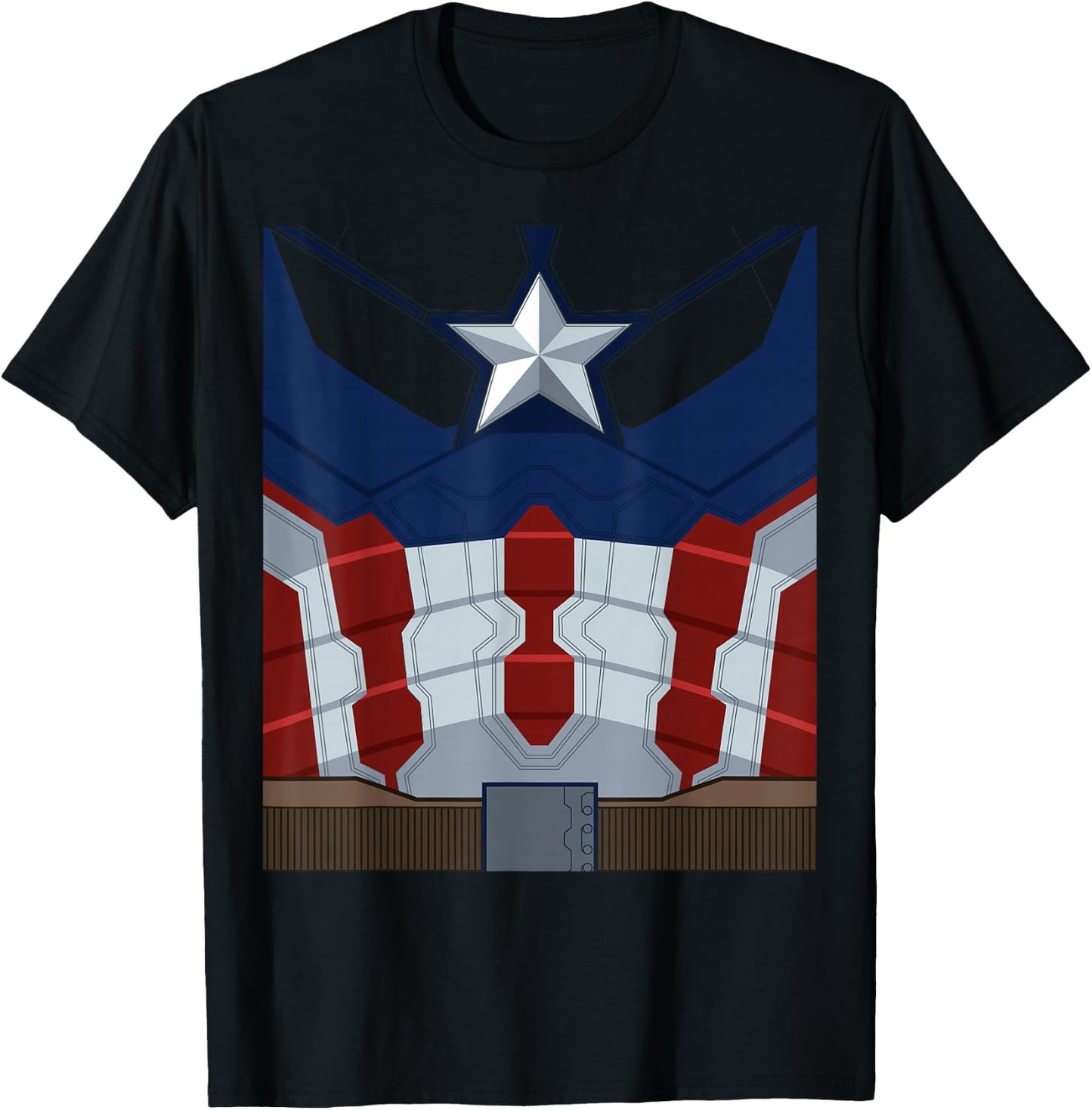 Marvel Captain America Costume T-Shirt - T-Shirt | Black