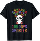 100 Days Smarter 100th Day of School Outfit Panda Teacher Men Women Girls Kids T-Shirt - T-Shirt | Black