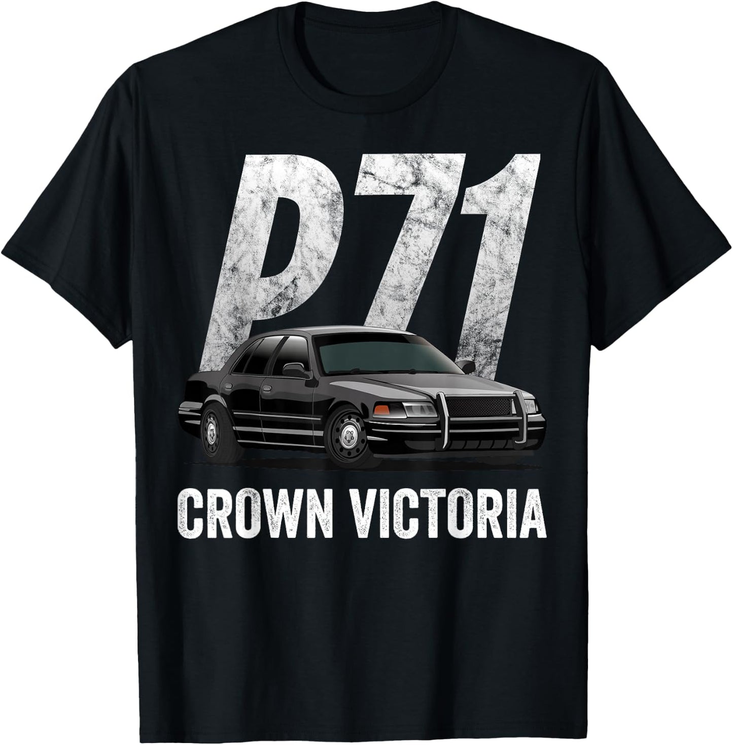 Police Car Crown Vic Interceptor P71 Shirt T-Shirt - T-Shirt | Black