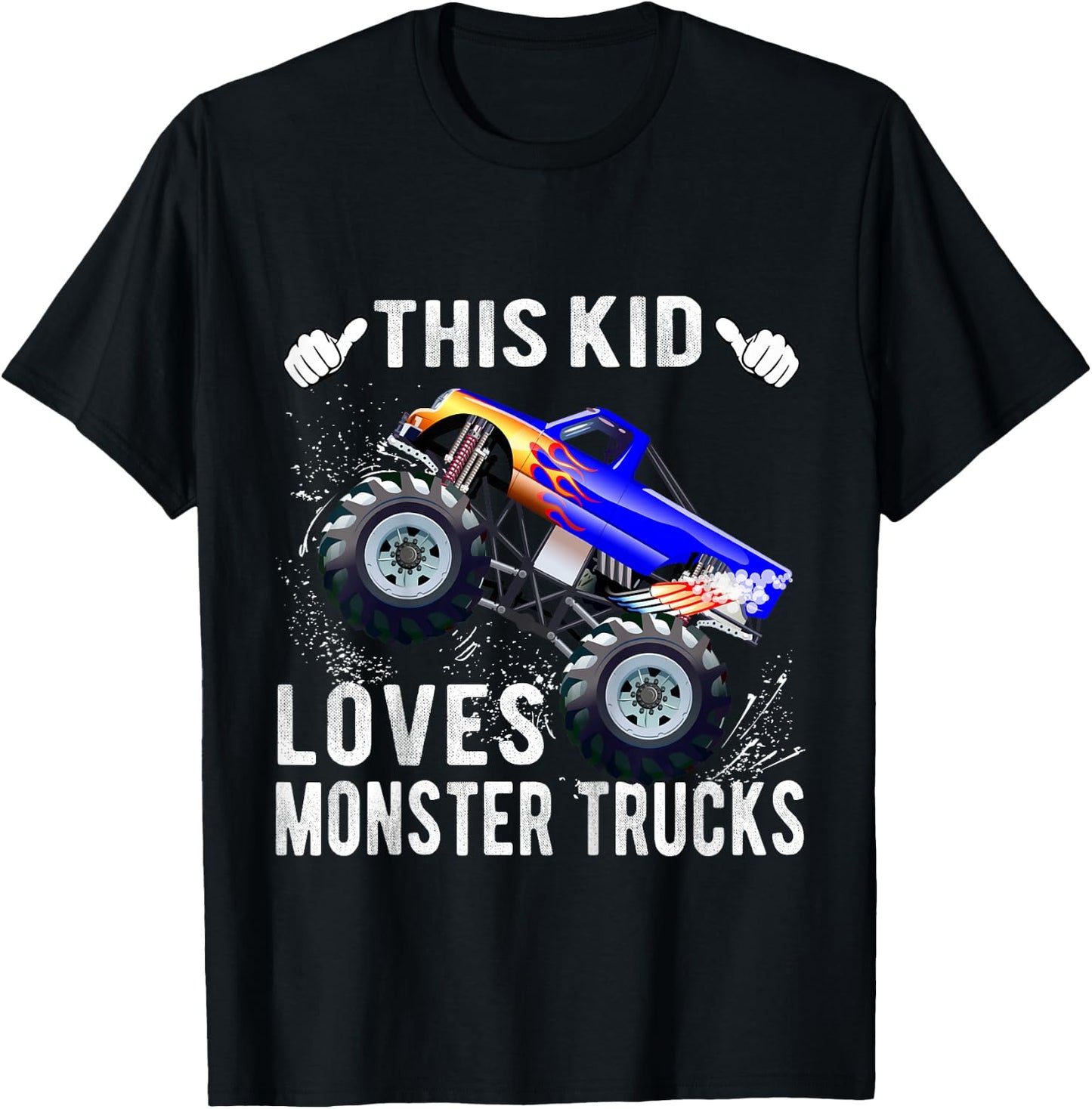 This Kid Loves Monster Trucks Boys and Girls Gift T-Shirt - T-Shirt | Black