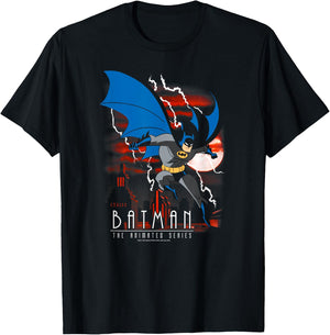 Batman: Animated Series Lightning Strikes T-Shirt - T-Shirt | Black