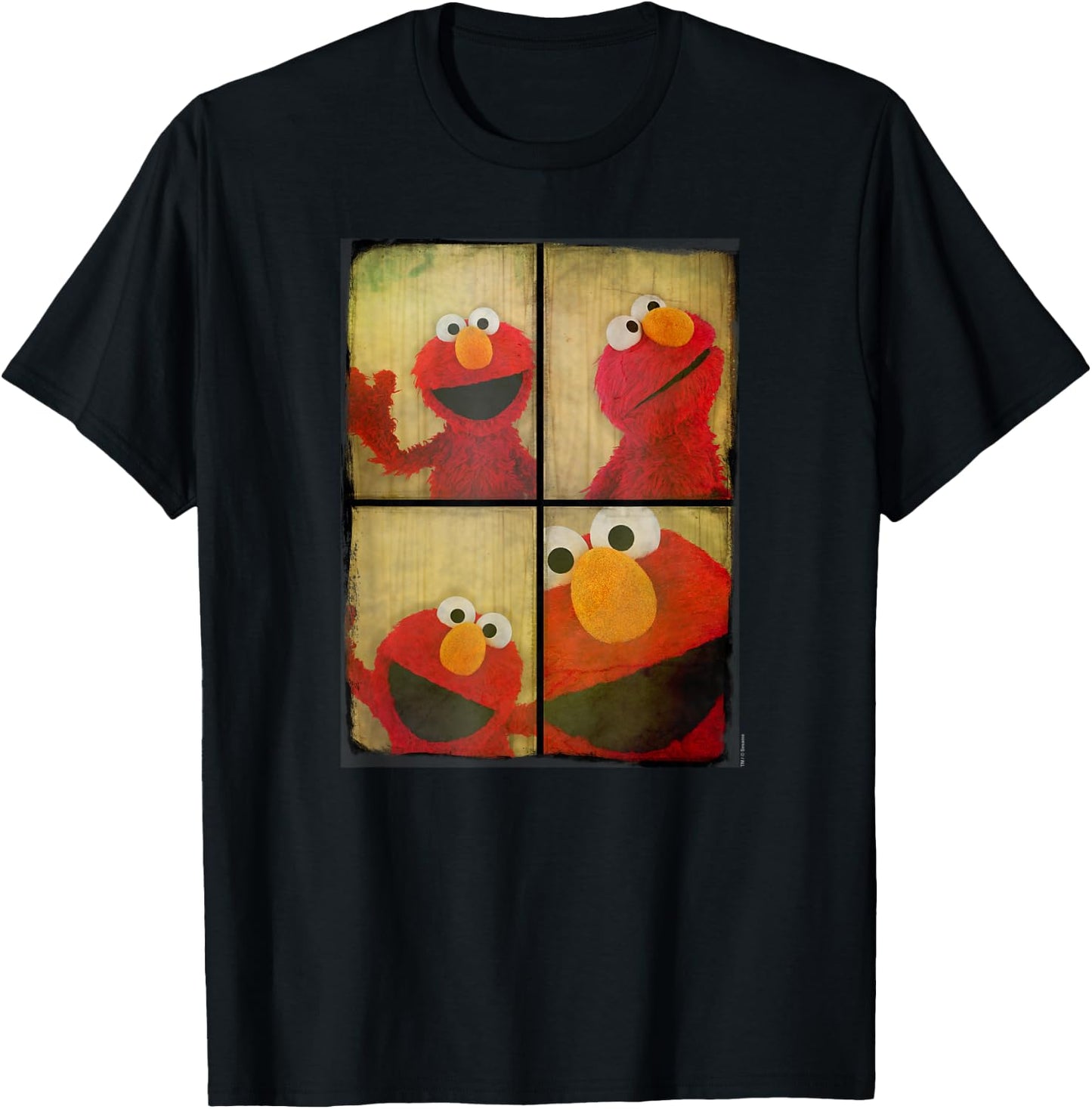 Sesame Street Photo Booth Elmo T-Shirt - T-Shirt | Black