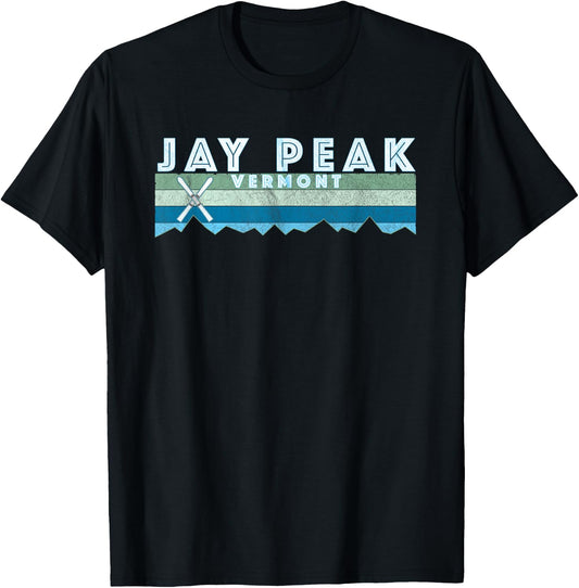 Jay Peak Vermont Ski T Shirt/Retro Vintage Jay Peak Shirt T-Shirt - T-Shirt | Black