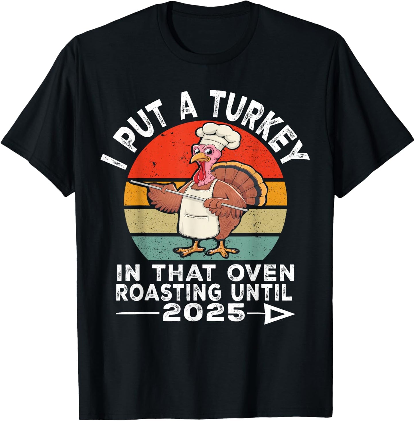 I Put Turkey In That Oven 2025 Funny Thanksgiving Pregnancy T-Shirt - T-Shirt | Black