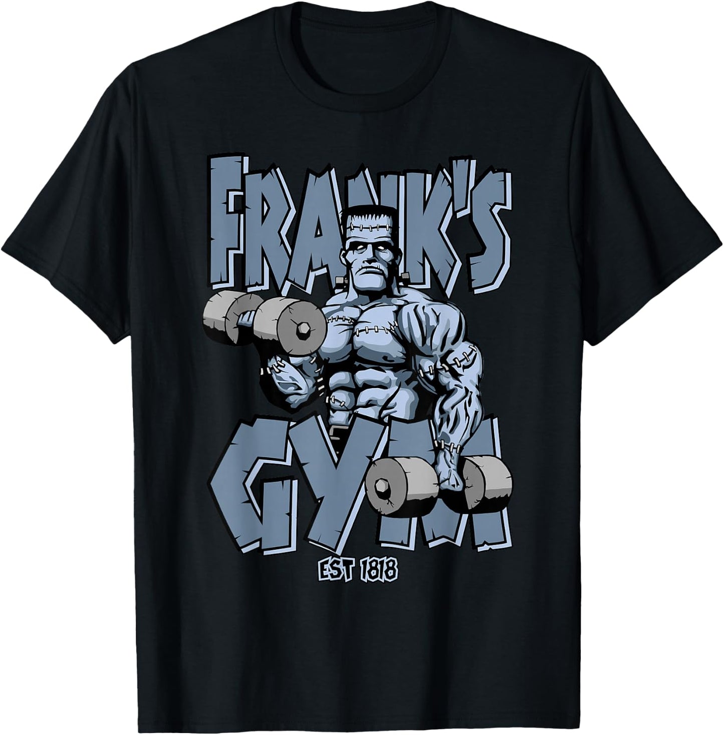 Frankenstein Gym Funny Bodybuilding Fitness Workout T-Shirt - T-Shirt | Black