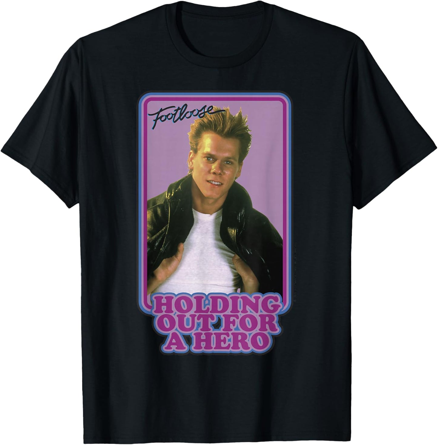 Footloose Ren McCormack Holding Out For A Hero Portrait T-Shirt - T-Shirt | Black