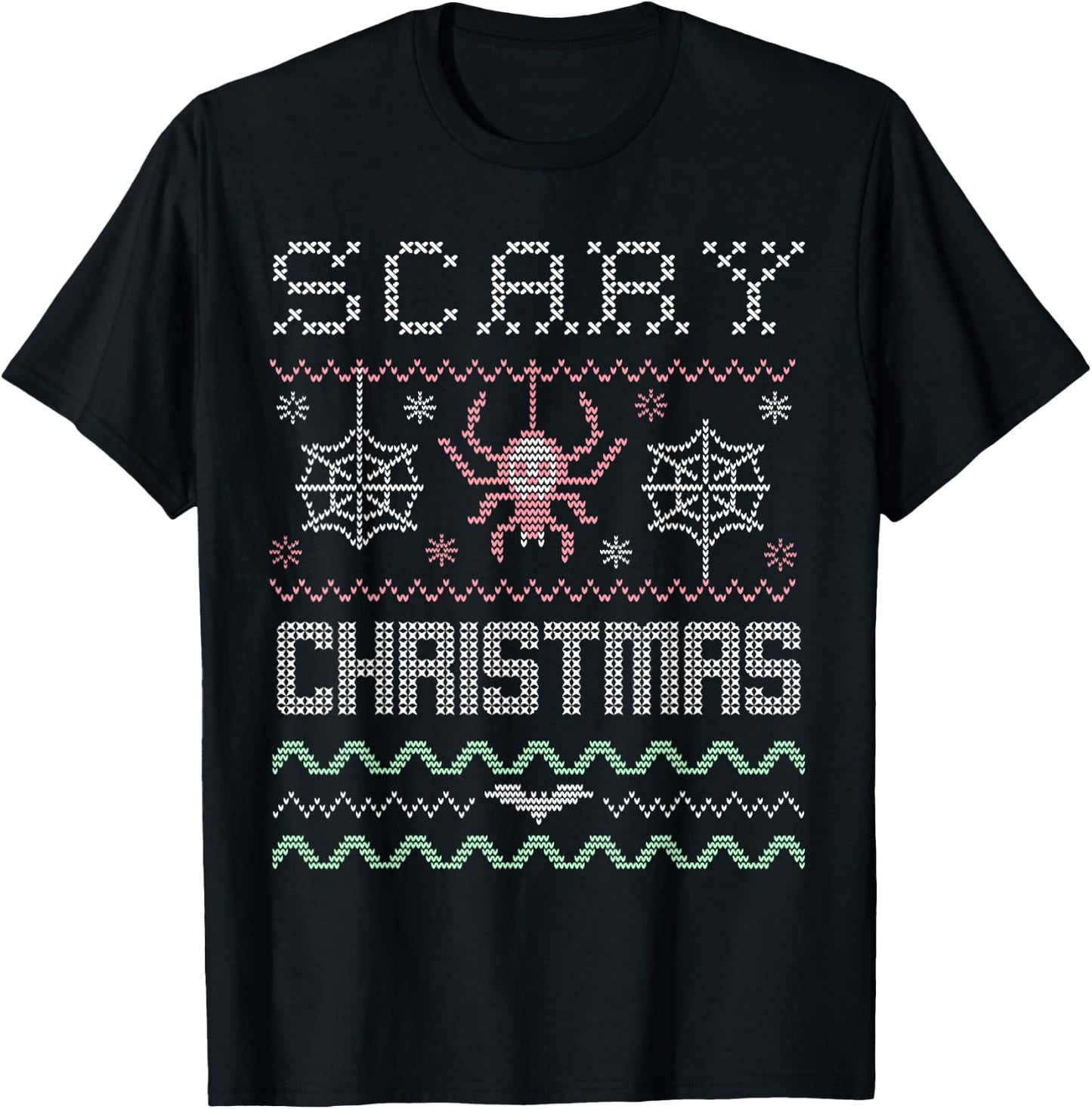 Creepy Scary Xmas - Pastel Goth Ugly Christmas T-Shirt - T-Shirt | Black