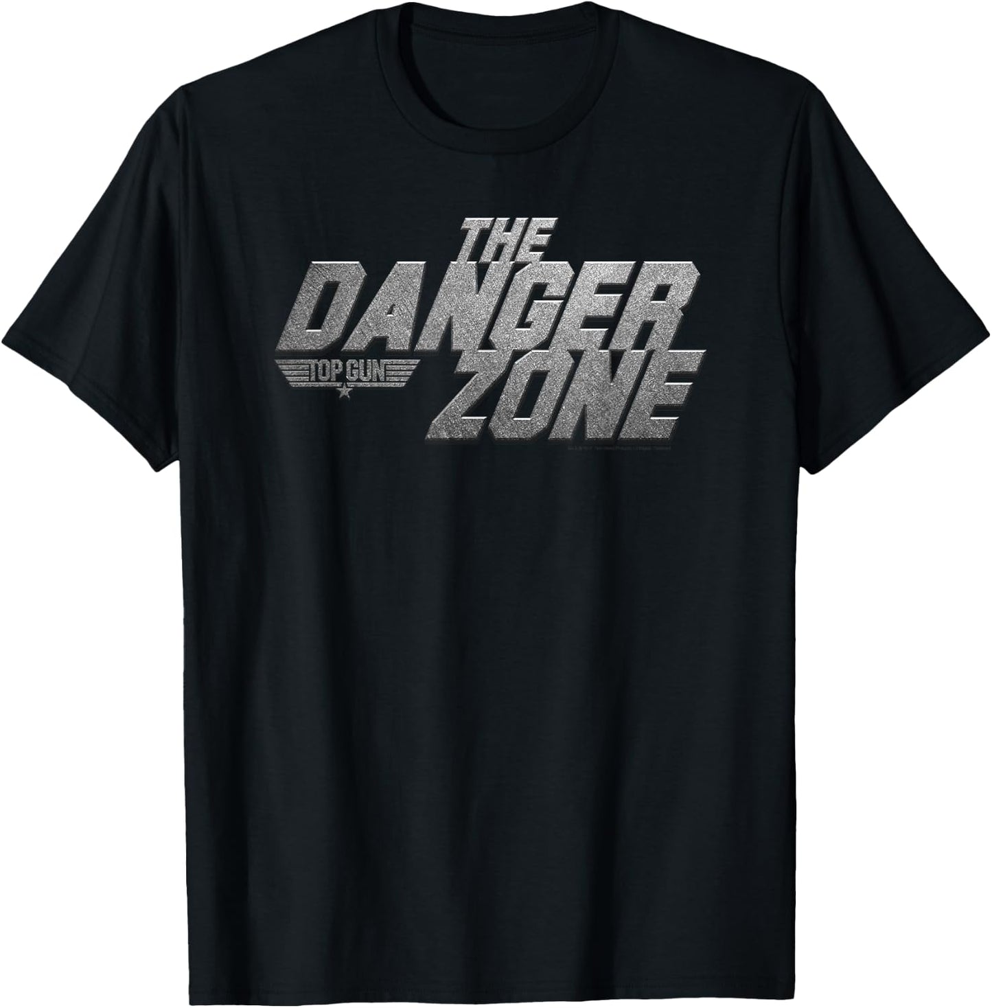 Top Gun Metallic Danger Zone Action Movie T-Shirt - T-Shirt | Black