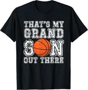 Basketball Grandma Grandpa That's My Grandson Out There T-Shirt - T-Shirt | Black