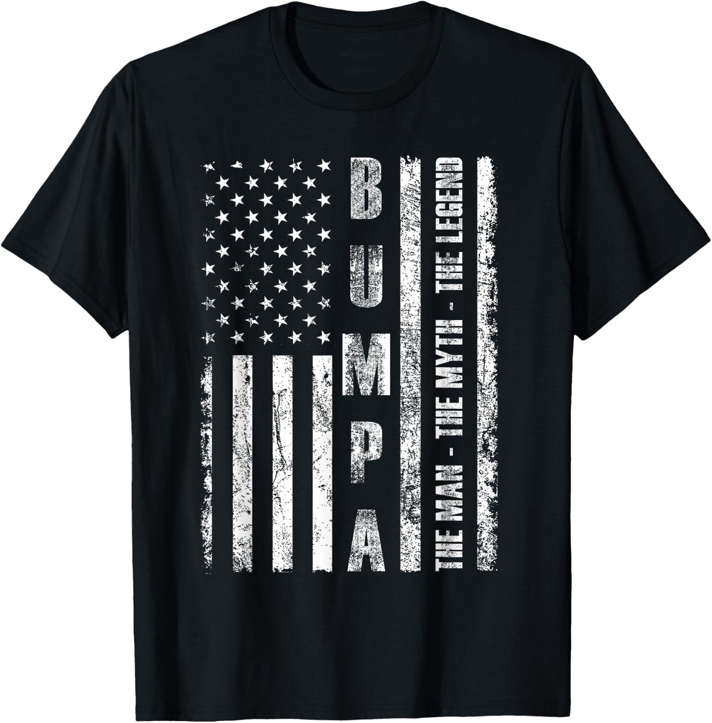 Bumpa The Man The Myth The Legend US Flag T-Shirt - T-Shirt | Black
