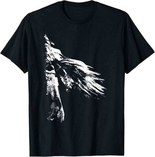 Bloodborne Hunter's Cape Detail Dark Video Game T-Shirt - T-Shirt | Black