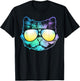 Cat Neon Face Shirt For Kitty Or Kitten Lovers Men Women Kids T-Shirt - T-Shirt | Black