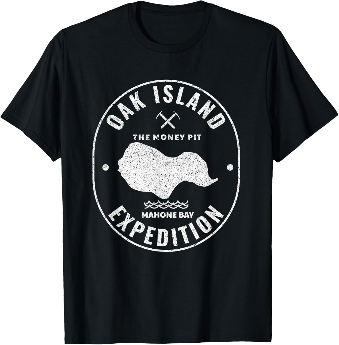Oak Island Expedition Treasure Hunt Retro Mystery Gift T-Shirt - T-Shirt | Black