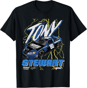 Hendrick Motorsports Tony Stewart Lightning #80 Poster T-Shirt - T-Shirt | Black