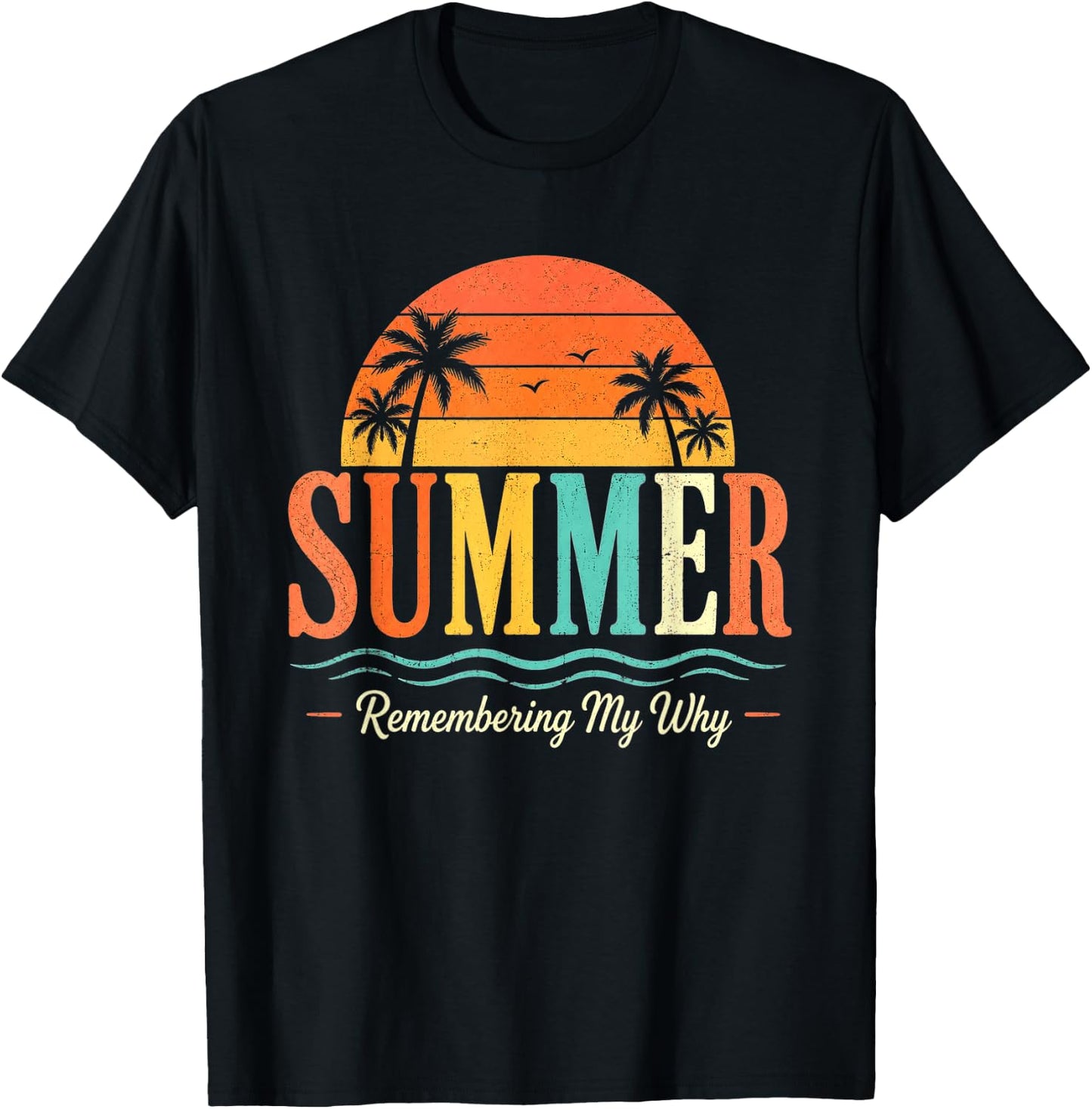 Funny Saying Quote Teacher Summer Remembering My Why T-Shirt - T-Shirt | Black