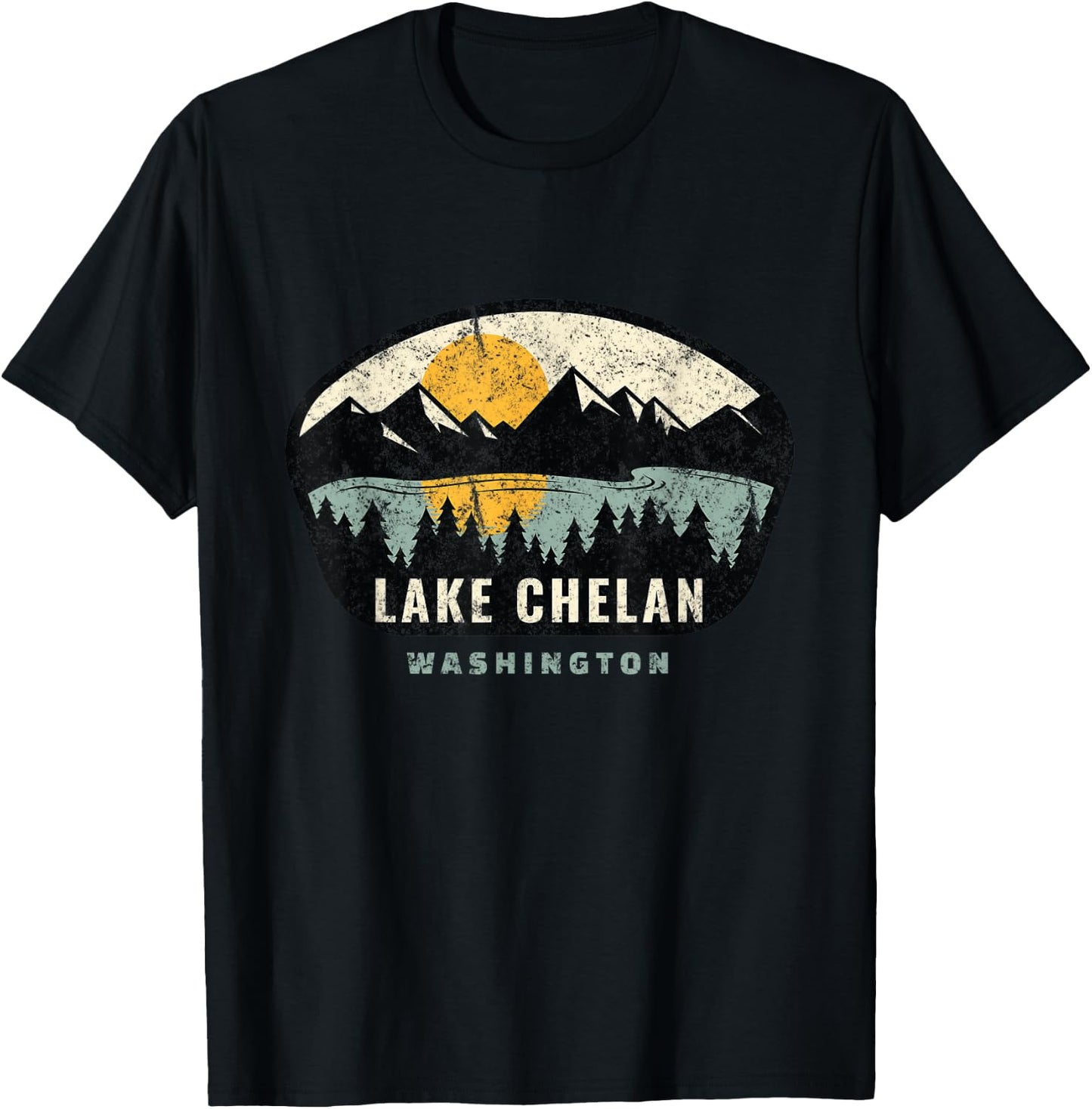 Lake Chelan Washington,WA Vacation Souvenir T-Shirt - T-Shirt | Black
