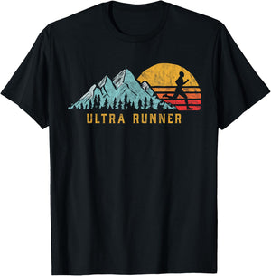Ultra Runner Retro Style Vintage UltraMarathon T-Shirt - T-Shirt | Black