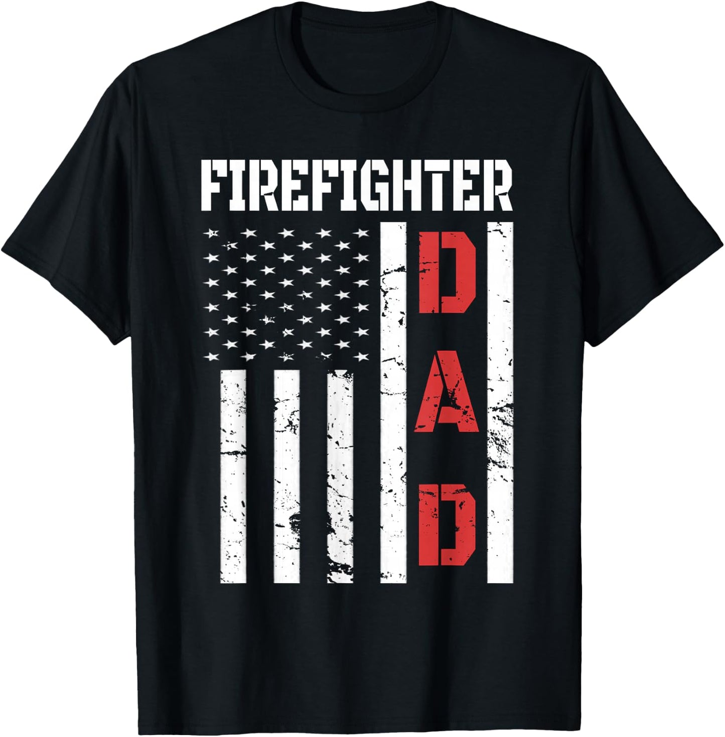 Firefighter flag shirt Fathers Day 2018 Dad Gifts T-Shirt - T-Shirt | Black