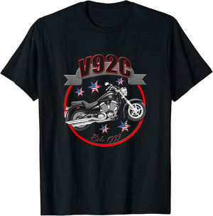 Victory V92C U.S.A. Star Motorcycle T-Shirt - T-Shirt | Black