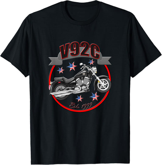 Victory V92C U.S.A. Star Motorcycle T-Shirt - T-Shirt | Black