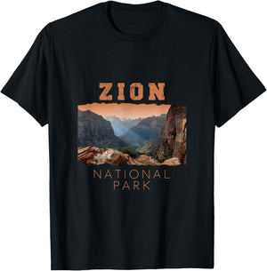 Zion Canyon National Park Utah in United States T-Shirt - T-Shirt | Black