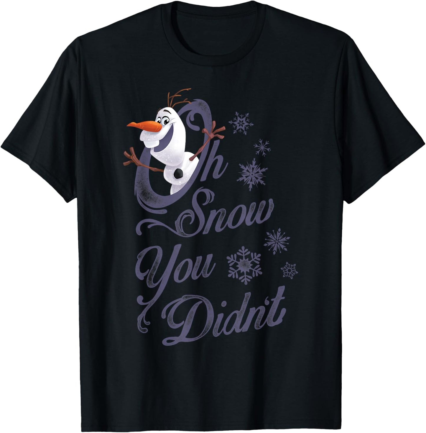 Disney Frozen Olaf Oh Snow You Didn't Graphic T-Shirt - T-Shirt | Black