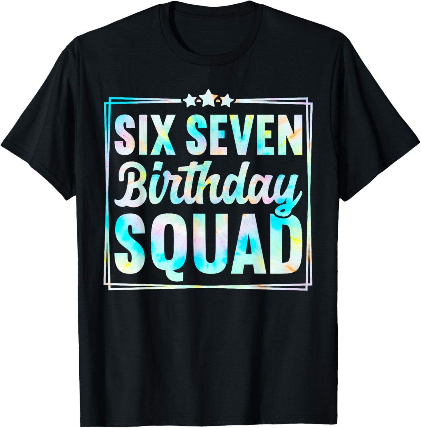 67 Birthday Squad Funny Six Seven Meme Kids Birthday Party T-Shirt - T-Shirt | Black