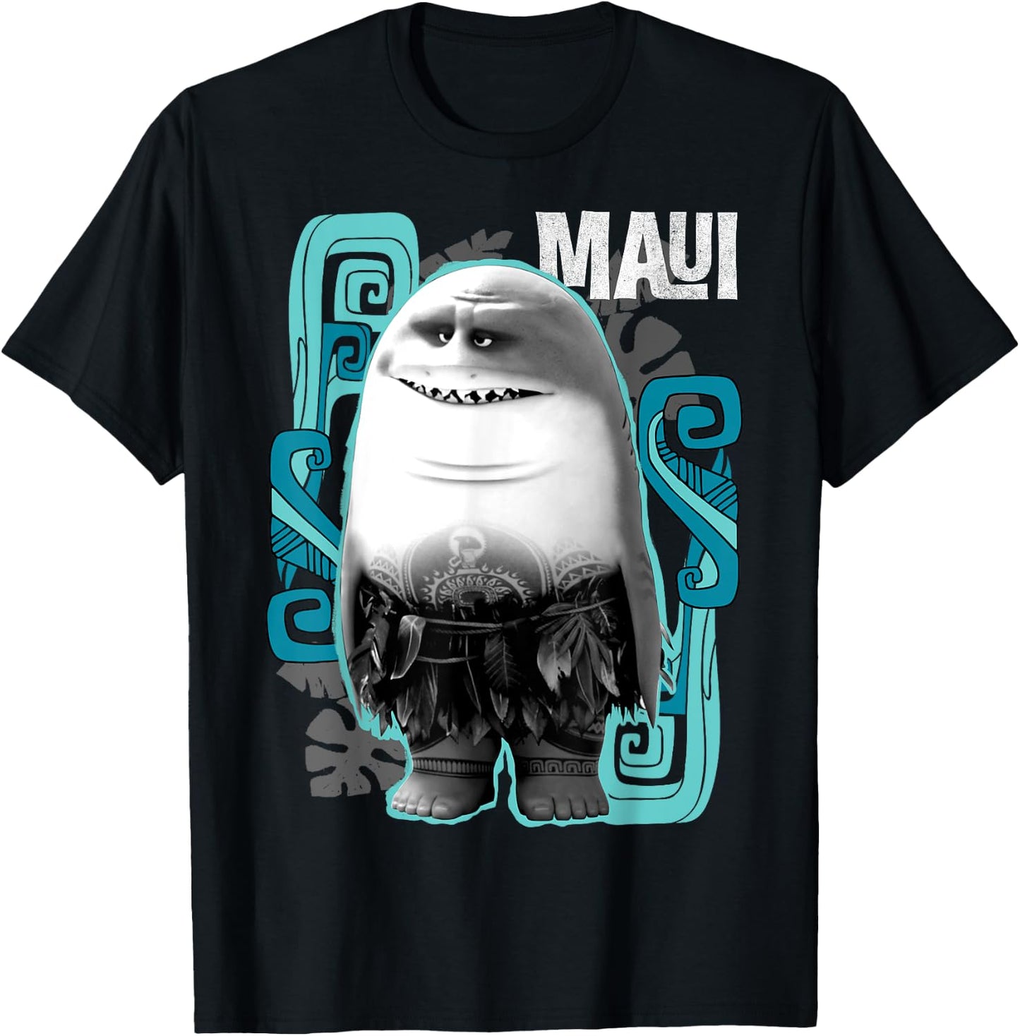 Disney Moana Maui Half Shark T-Shirt - T-Shirt | Black