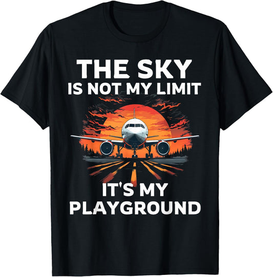 Funny Pilot Design Women Aviation Airplane Pilot T-Shirt - T-Shirt | Black