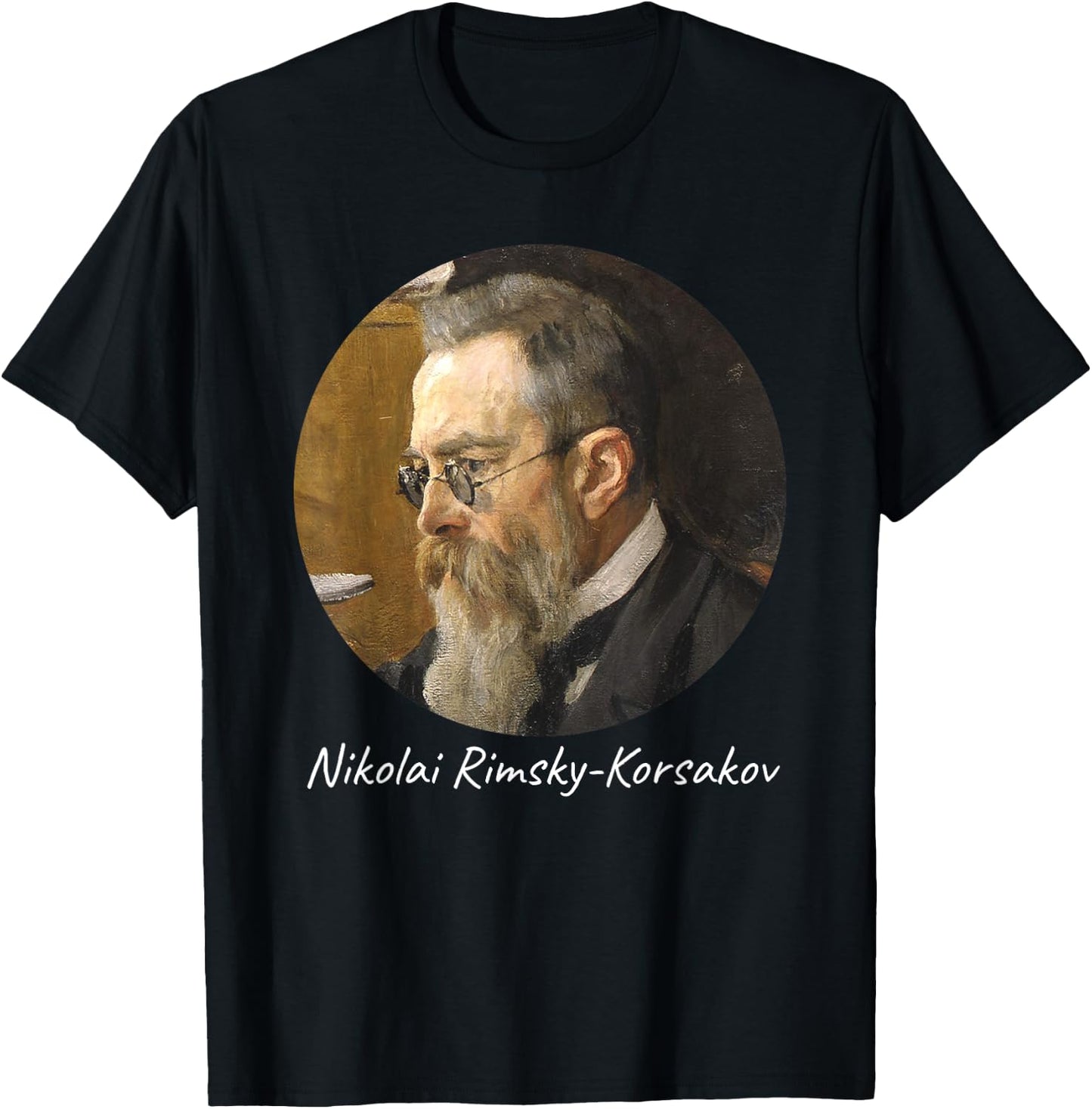 Nikolai Rimsky-Korsakov Composer Portrait T-Shirt - T-Shirt | Black