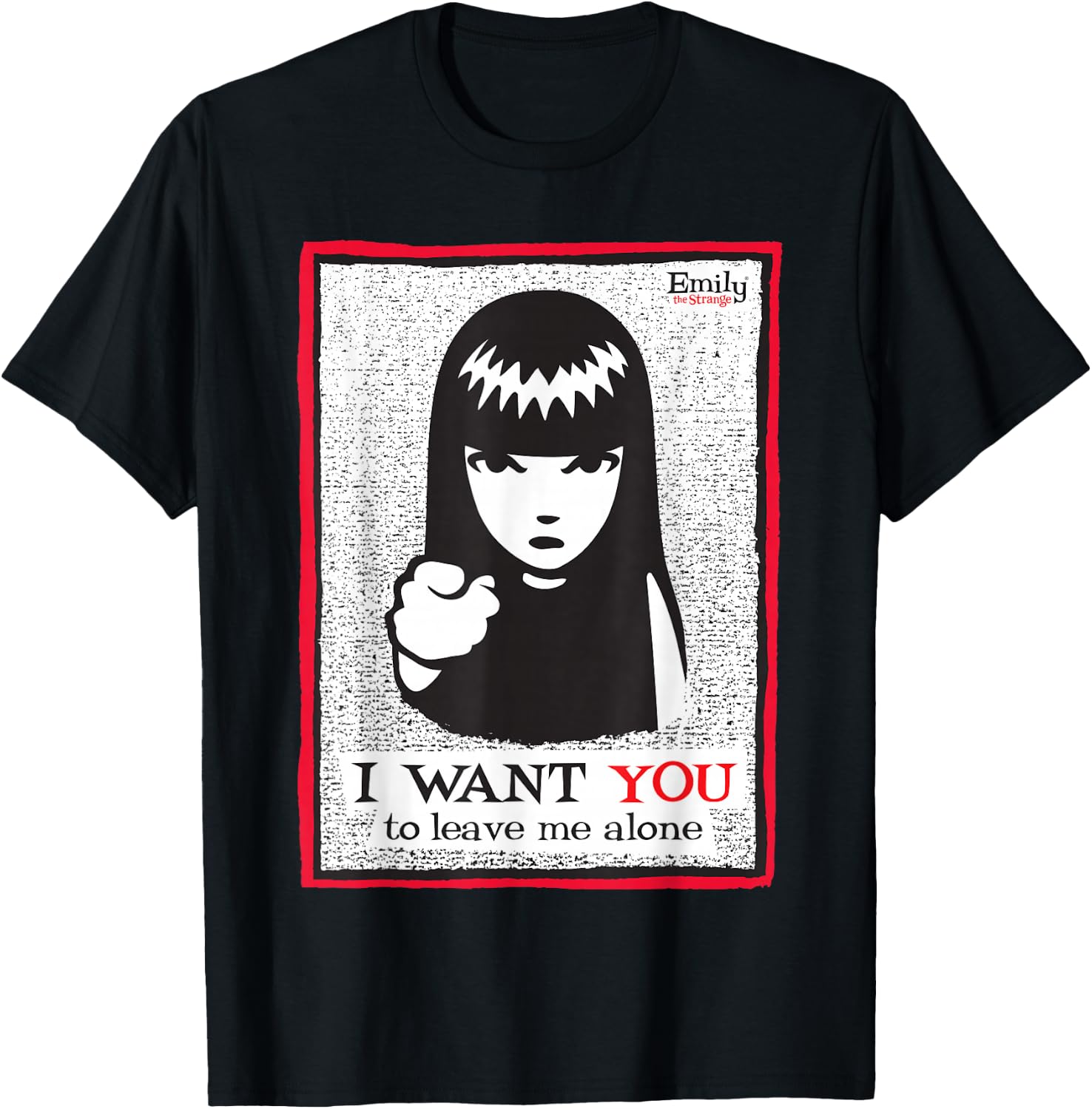 Emily The Strange I want You To Leave Me Alone T-Shirt - T-Shirt | Black