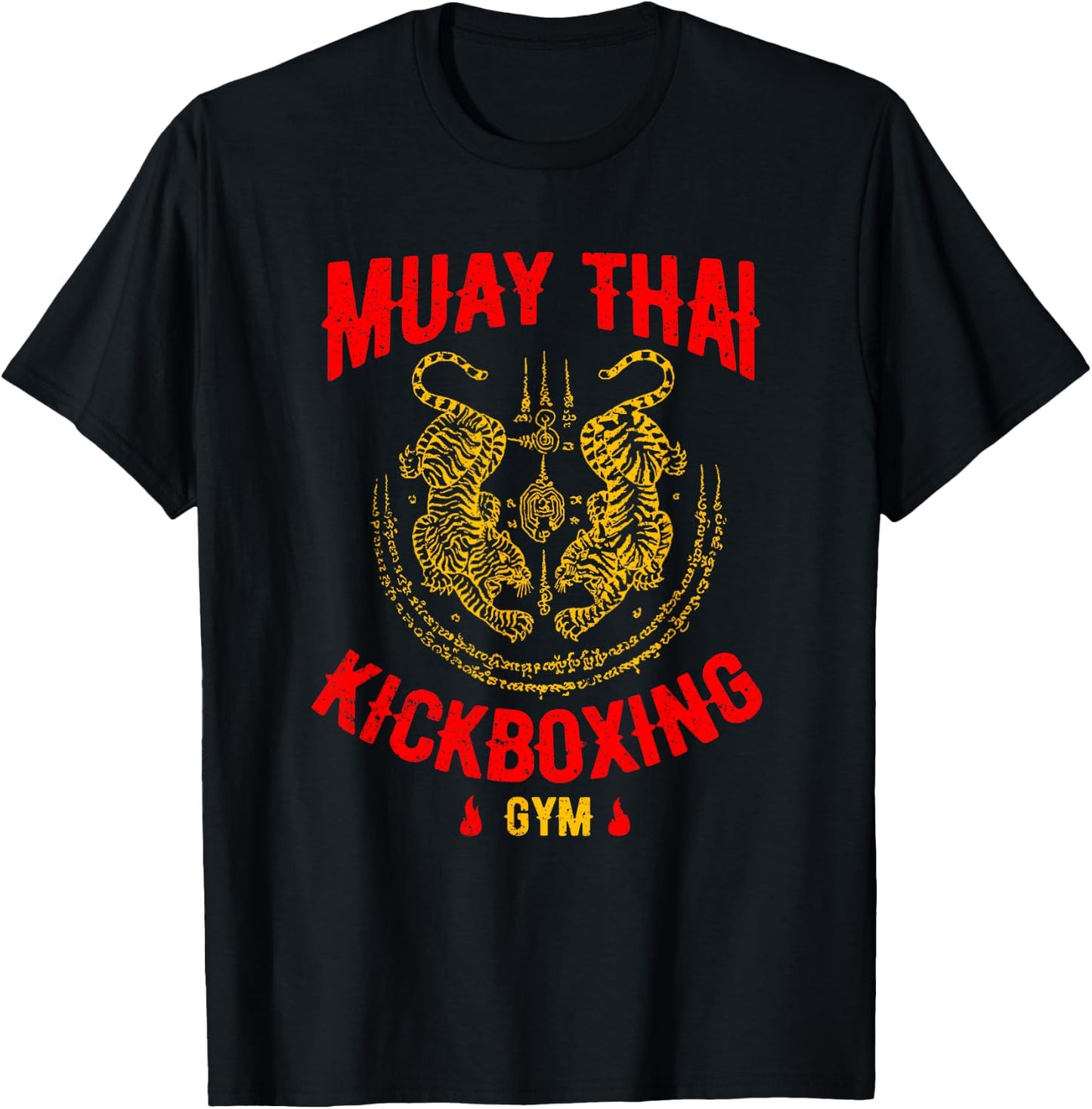 Tiger Muay Thai Kickboxing Gym MMA Training Gift T-Shirt - T-Shirt | Black