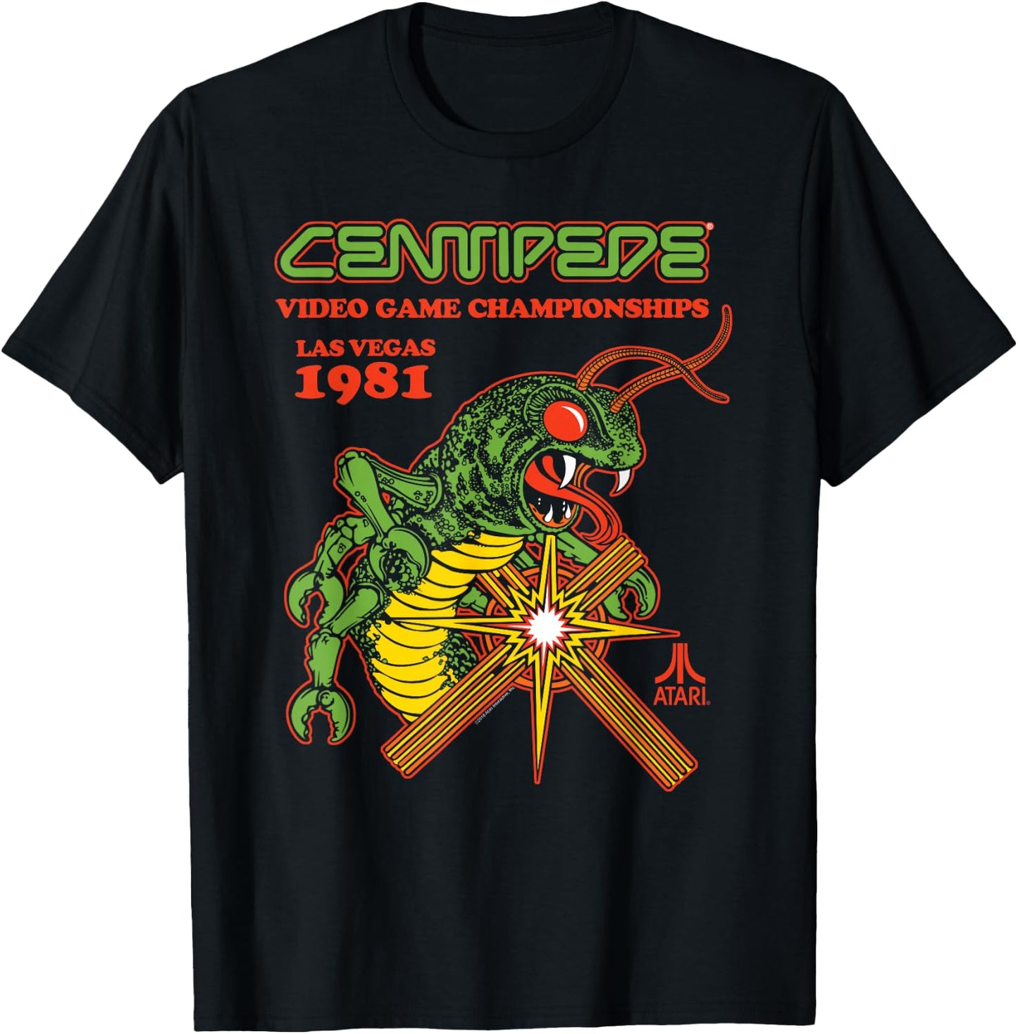 ATARI Centipede State Champ Las Vegas 1982 T-Shirt - T-Shirt | Black