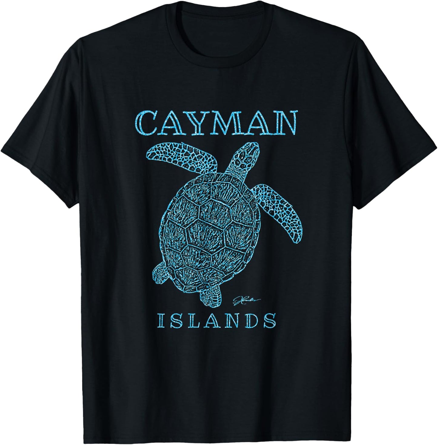 JCombs: Cayman Islands, Sea Turtle T-Shirt - T-Shirt | Black