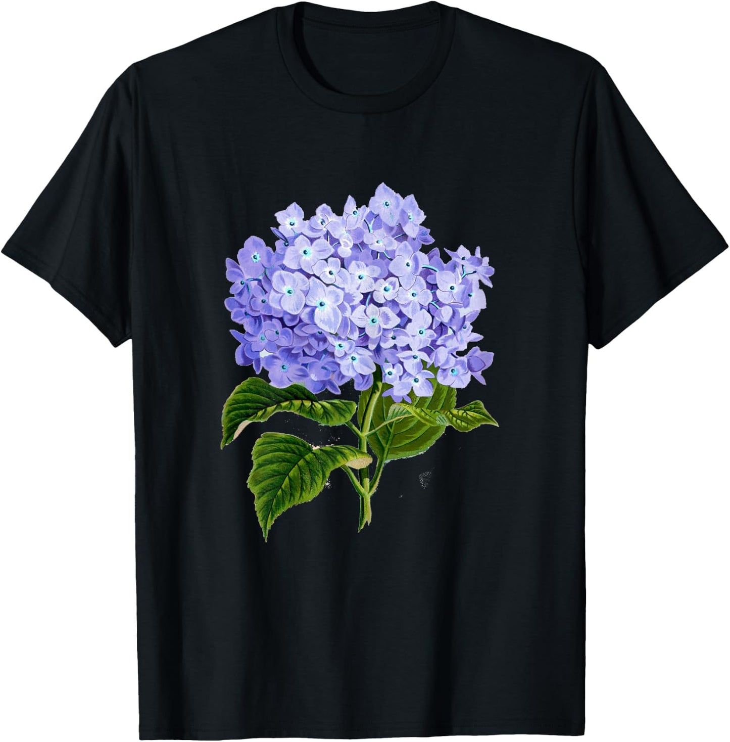 Delightful Hydrangea T-Shirt - T-Shirt | Black