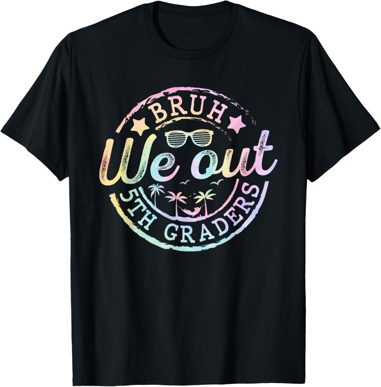 Bruh We Out 5th Grade Last Day of School Fifth Grade Summer T-Shirt - T-Shirt | Black