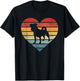 Jack Russell Lover Owner Gifts Retro Sunset Dog Mom Dad T-Shirt - T-Shirt | Black