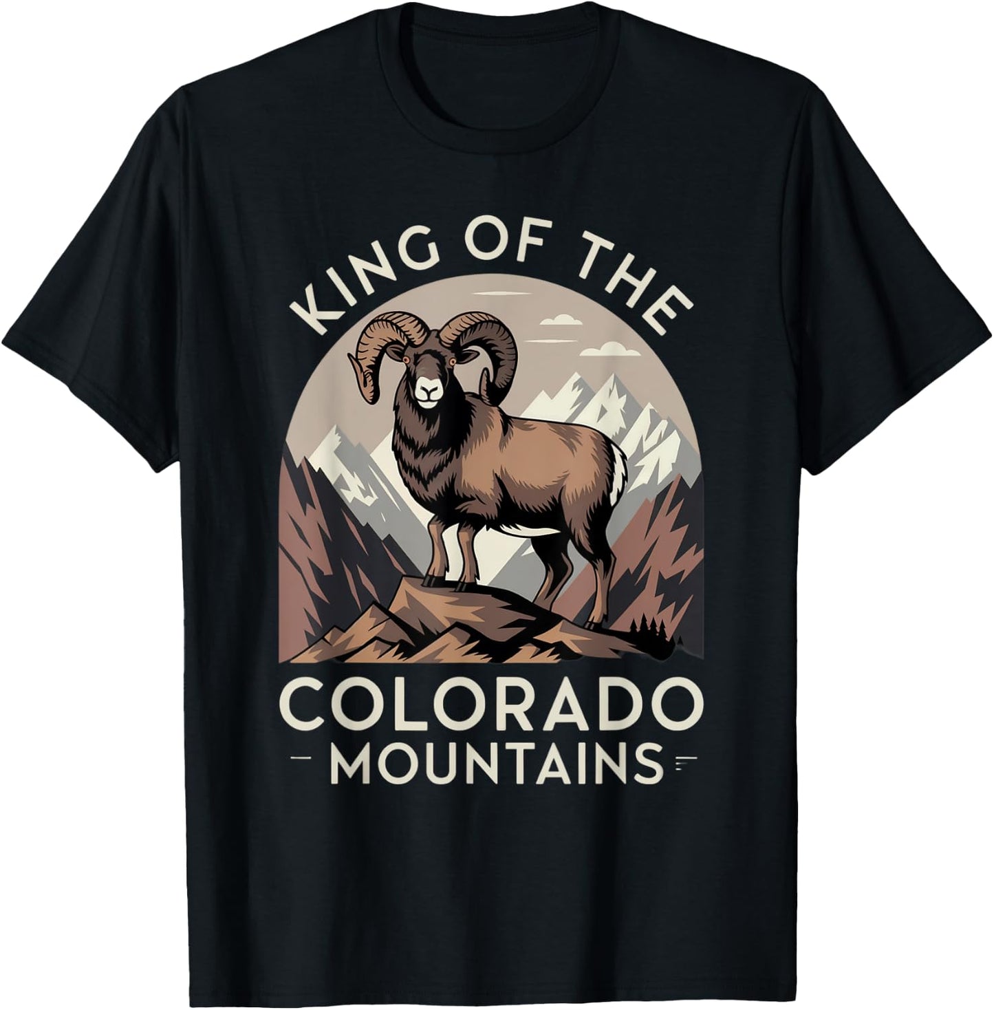 Big Horn Sheep – Iconic Western Wildlife Design T-Shirt - T-Shirt | Black